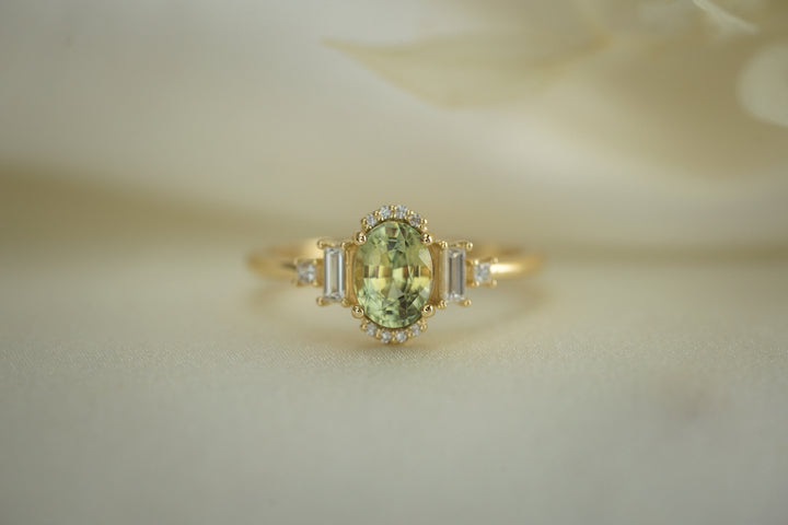 The Sura 1.2 CT Green Sapphire Ring