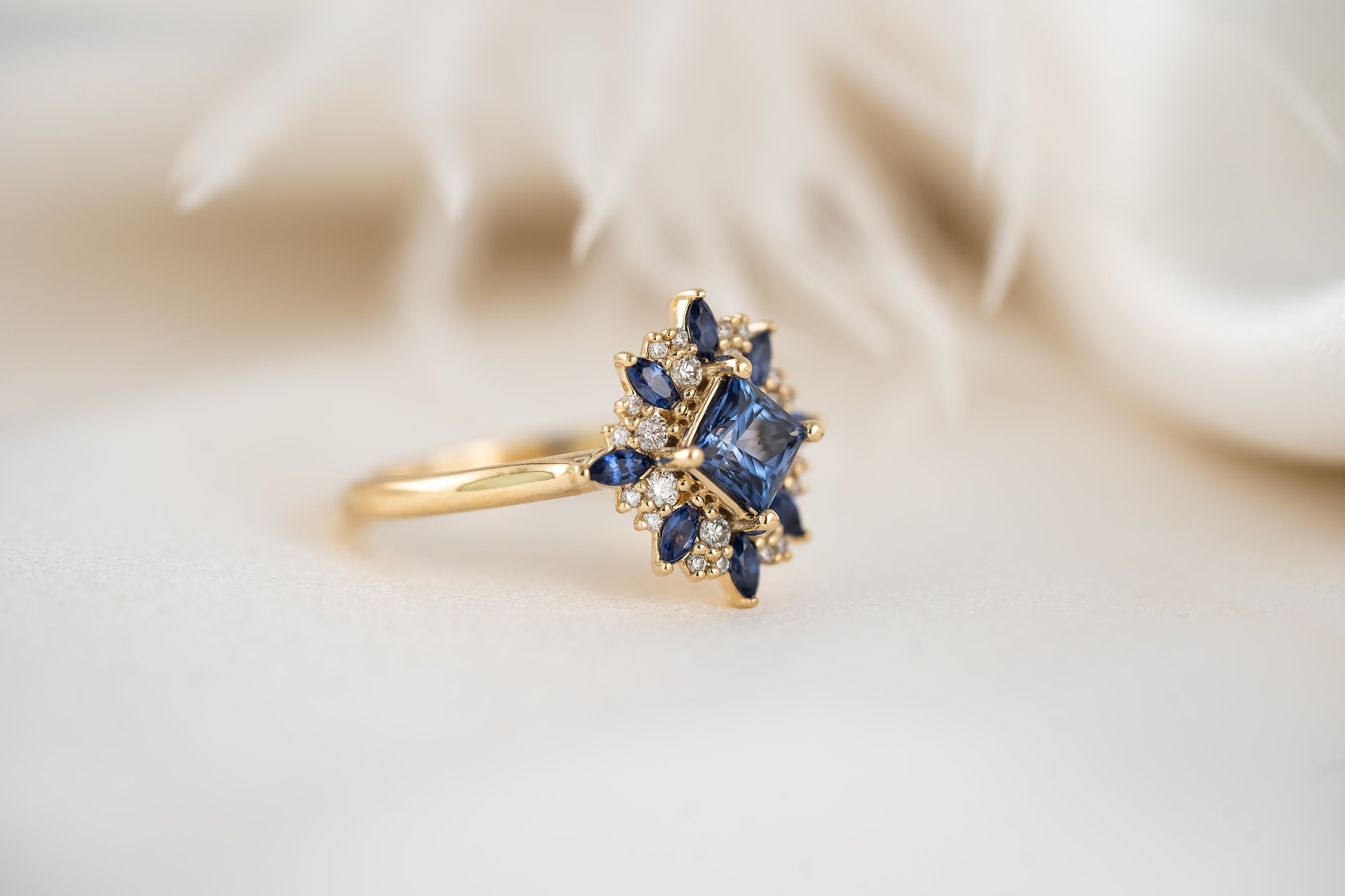The Nieve Ring | Royal Blue Sapphire - Lavender Creek Gems 