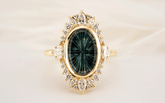 The Ethereal Ring | 2.81 CT Oval Starbrite™ Teal Australian Sapphire - Lavender Creek Gems 