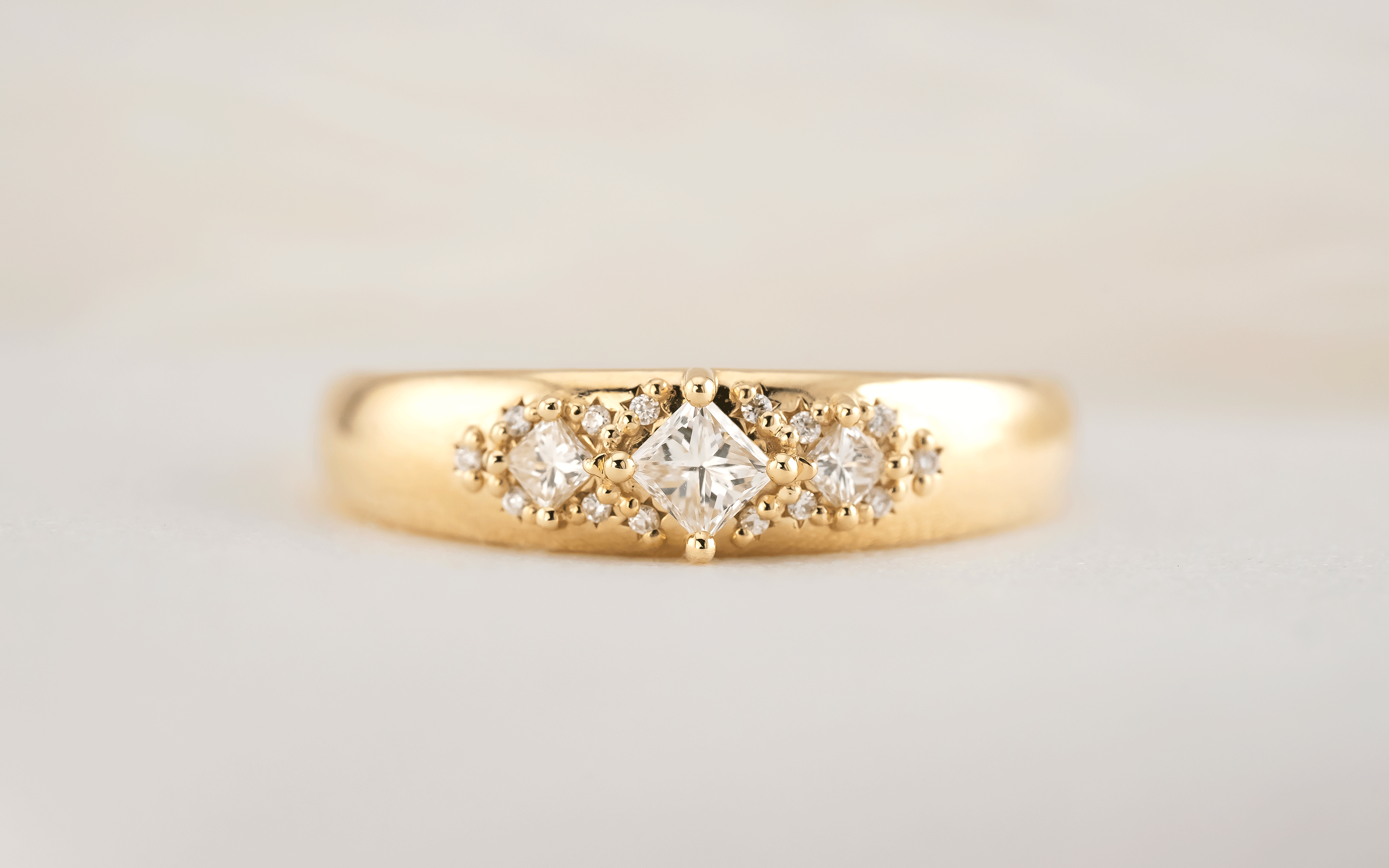 The Astral Ring | Princess Cut Diamond - Lavender Creek Gems 