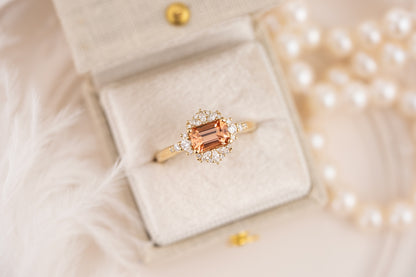 The Comtesse Ring | 1.01 CT Emerald Cut Imperial Topaz - Lavender Creek Gems 