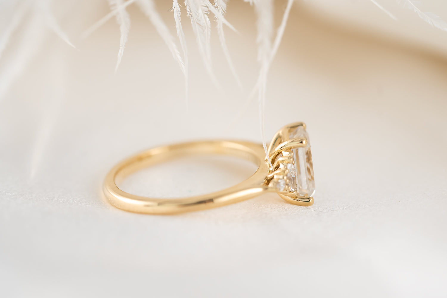 The Maeve Ring | Emerald Cut Moissanite