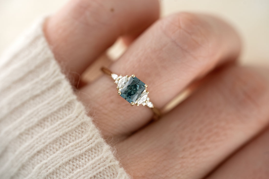 The Maeve 1 .36 CT Regal Radiant™ Montana Sapphire Ring - Lavender Creek Gems