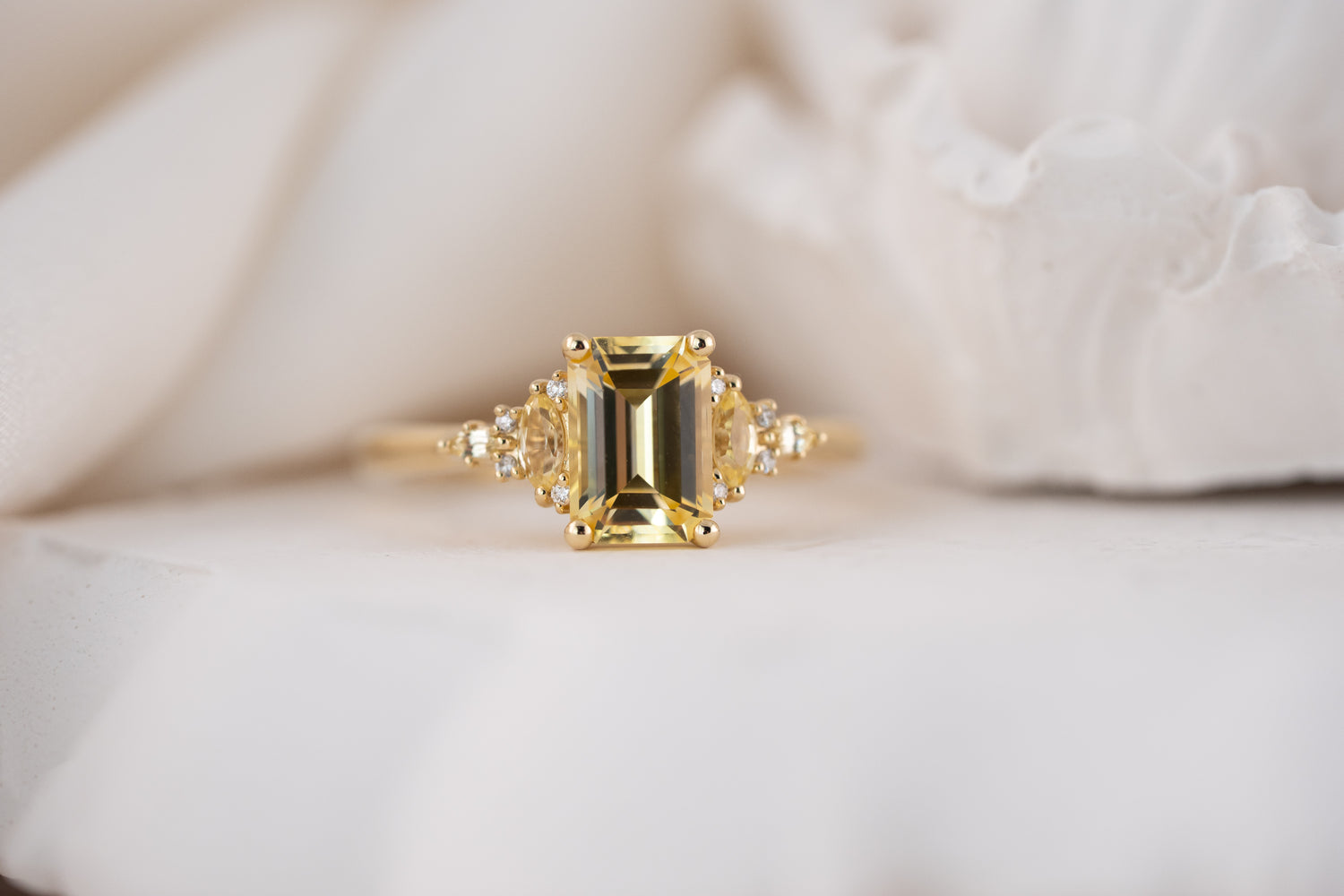 The Maeve Ring | 1.65 CT Emerald Cut Yellow Sapphire