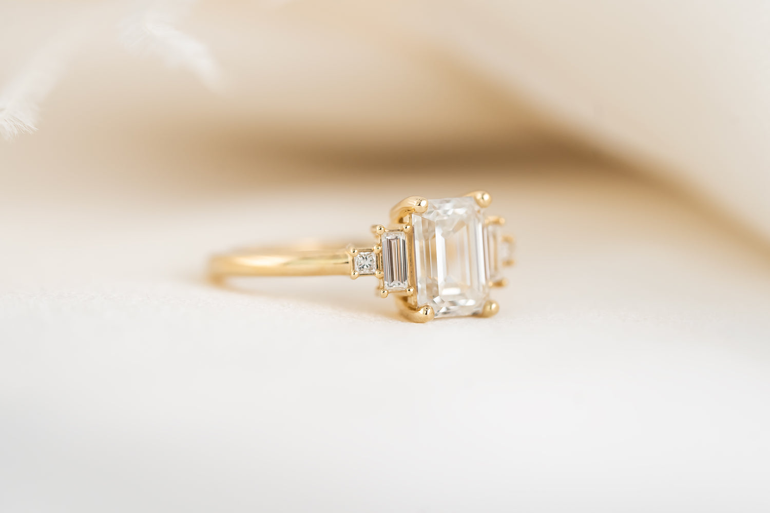 The Mira Ring | Emerald Cut Diamond