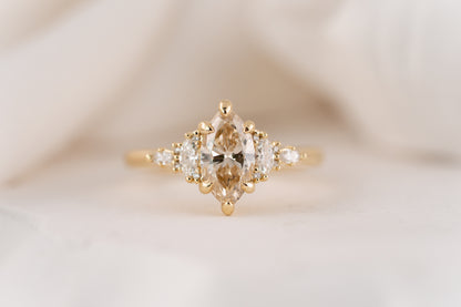 The Maeve Ring | 1.18 CT Marquise Champagne Diamond - Lavender Creek Gems 