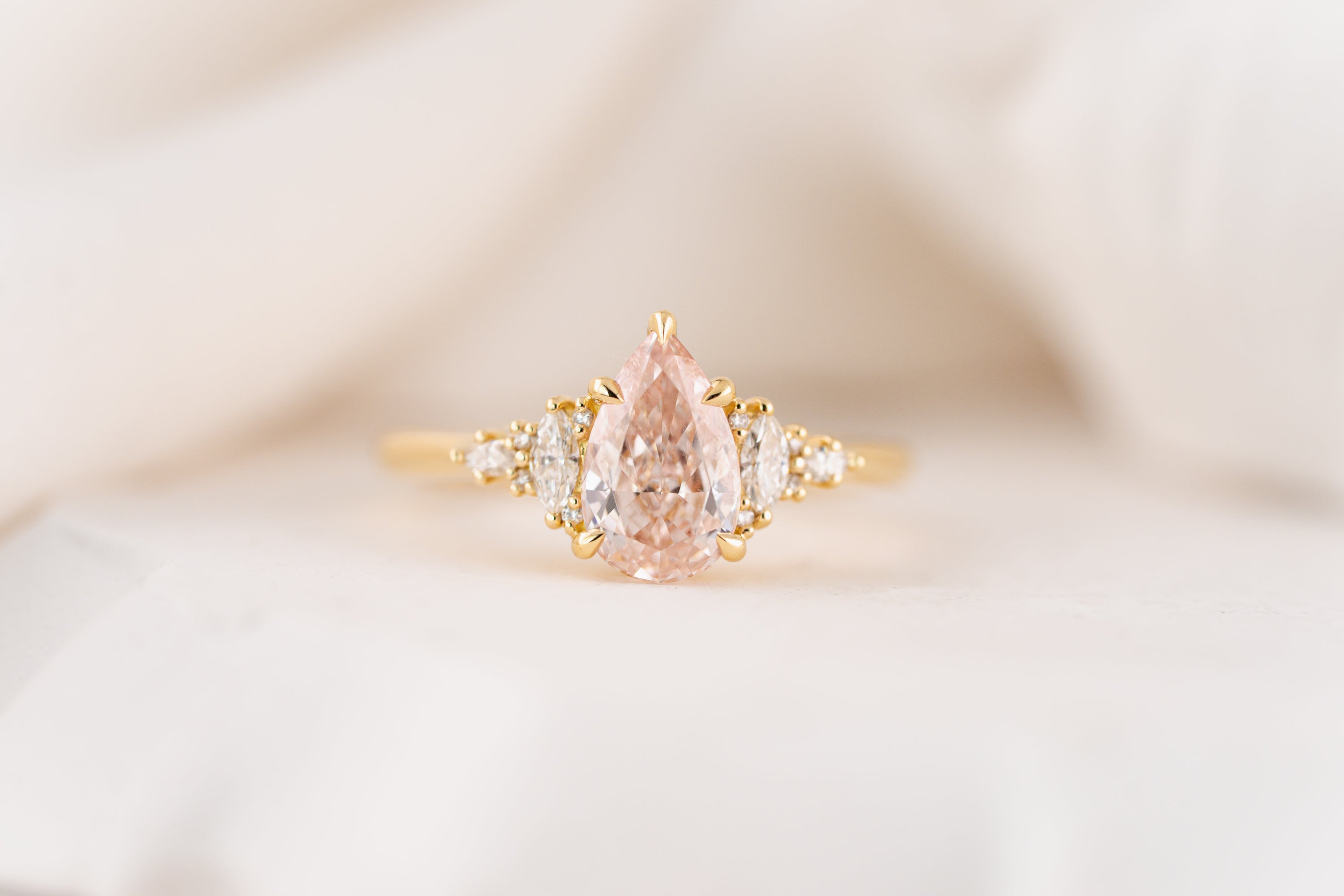 The Maeve Ring | 1.34 CT Pear Pink Diamond