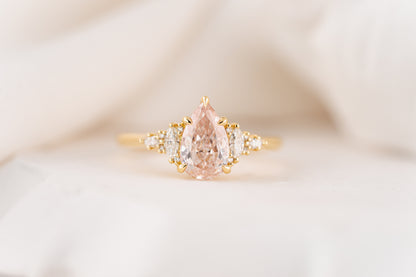 The Maeve Ring | 1.34 CT Pear Pink Diamond