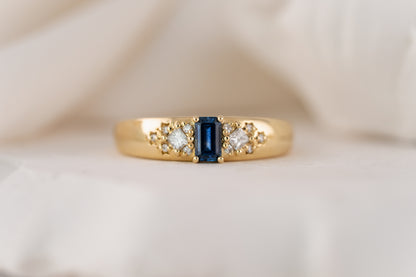 The Astral Ring | Emerald Cut Sapphire