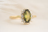 The Eleanor Ring | 1.5 CT Marquise Green Sapphire - Lavender Creek Gems 