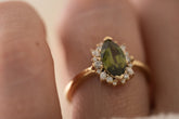 The Eleanor Ring | 1.5 CT Marquise Green Sapphire - Lavender Creek Gems 
