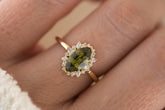 The Eleanor Ring | 1.5 CT Marquise Green Sapphire - Lavender Creek Gems 