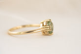 The Floret Ring | 1.4 CT Cushion Light Sage Green Tourmaline - Lavender Creek Gems 