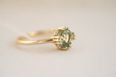 The Floret Ring | 1.4 CT Cushion Light Sage Green Tourmaline - Lavender Creek Gems 