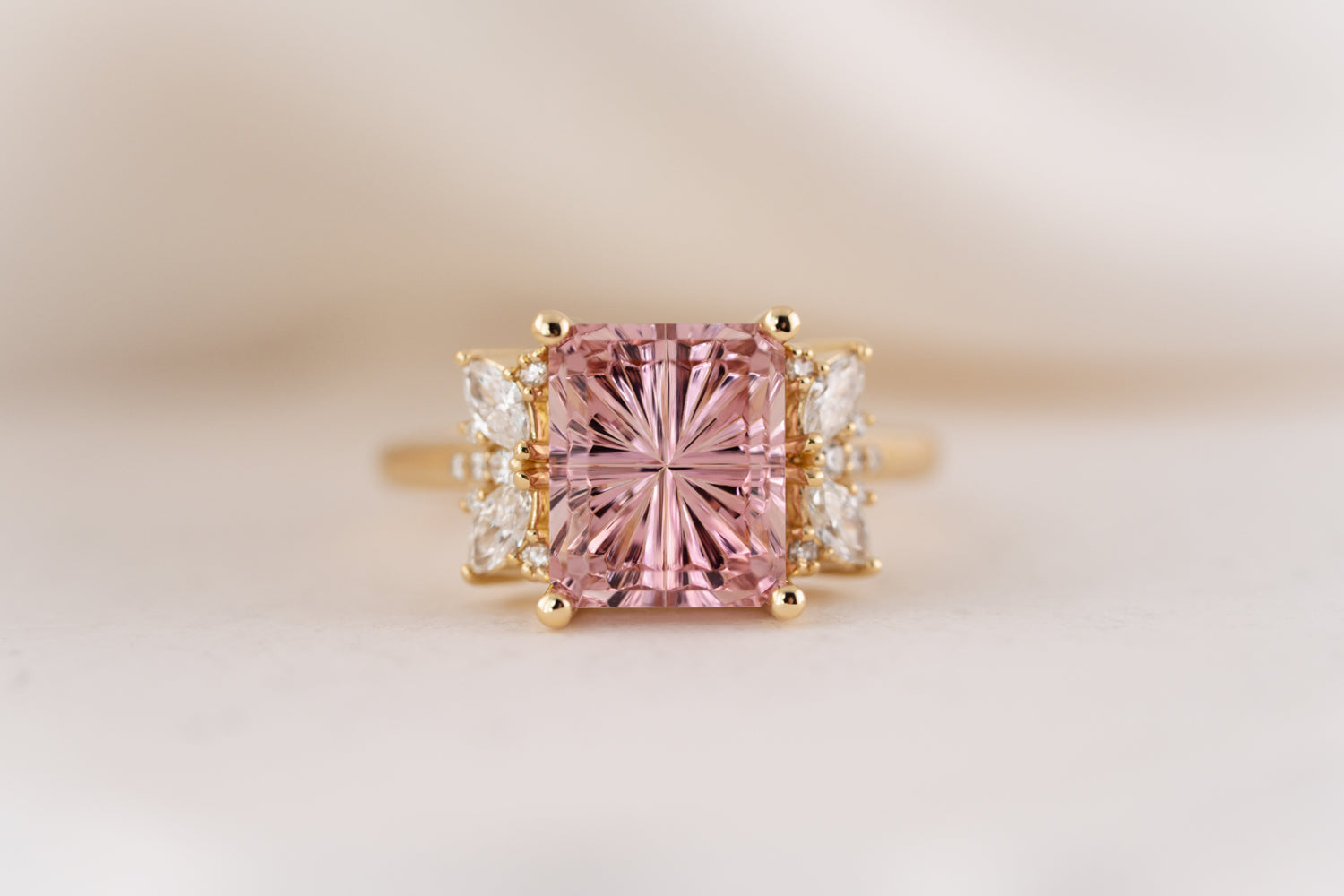 The Reverie Ring | 3.9 CT Rectangular Starbrite™ Pink Tourmaline