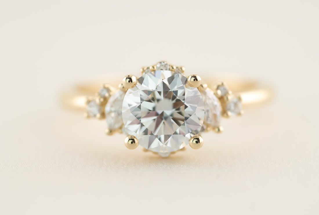 The Naevia 1.57 CT Round Diamond Ring - Lavender Creek Gems 