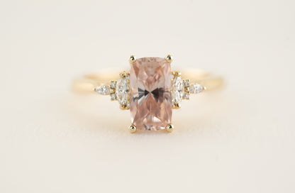 The Maeve 2.35 CT Regal Radiant™ Peach Sapphire Ring - Lavender Creek Gems 