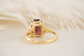 The Riven Ring | 4.1 CT Radiant Red Tourmaline - Lavender Creek Gems 
