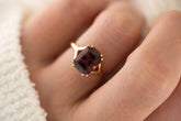 The Riven Ring | 4.1 CT Radiant Red Tourmaline - Lavender Creek Gems 