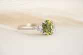 The Maeve Ring | 2.4 CT Oval Green Sapphire - Lavender Creek Gems 