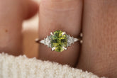 The Maeve Ring | 2.4 CT Oval Green Sapphire - Lavender Creek Gems 