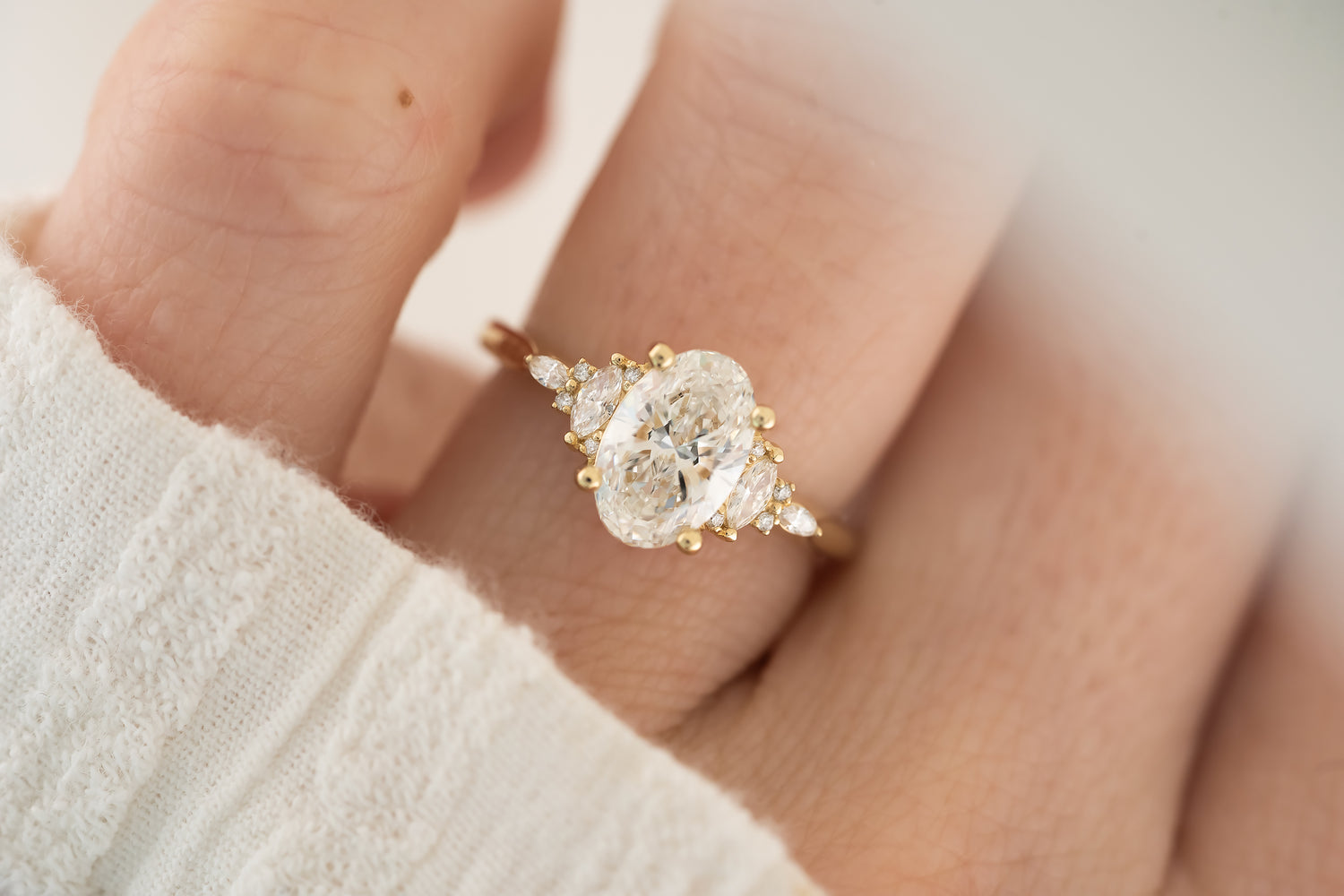 The Maeve Ring | Oval Diamond - Lavender Creek Gems 