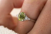 The Maeve Ring | 2.4 CT Oval Green Sapphire - Lavender Creek Gems 