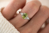 The Maeve Ring | 2.4 CT Oval Green Sapphire - Lavender Creek Gems 