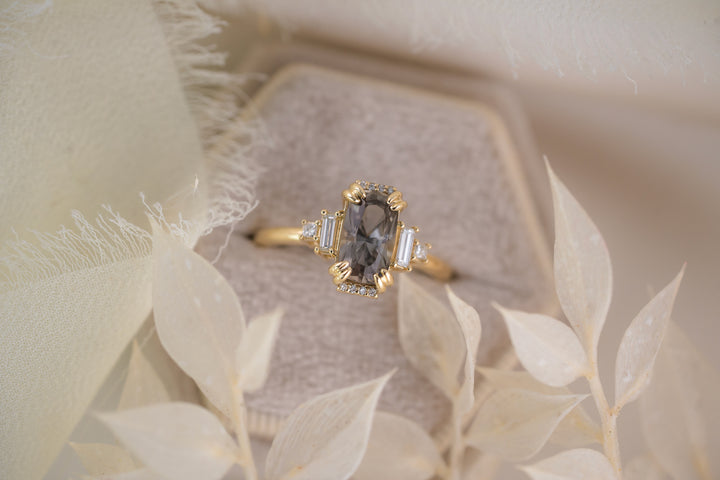 The Sura 1.8 CT Gray Tourmaline Ring