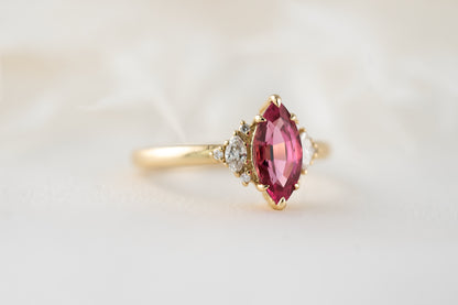 The Maren Ring | 1.3 CT Marquise Red/Pink Spinel