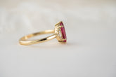 The Maren Ring | 1.3 CT Marquise Red/Pink Spinel - Lavender Creek Gems 
