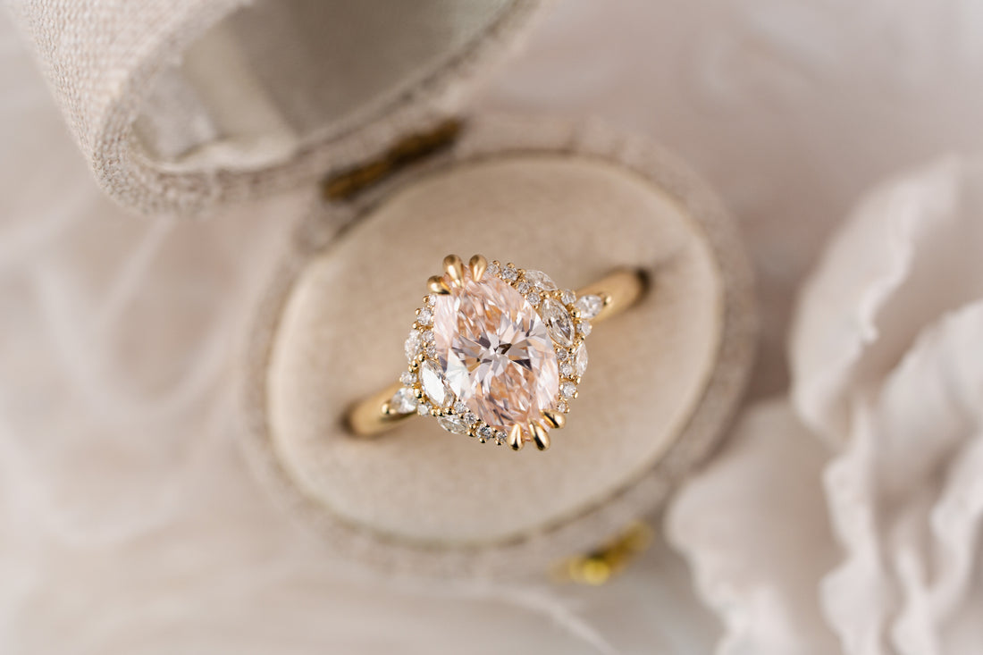 The Nestia Ring | 2.11 CT Marquise Pink Diamond
