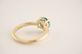 The Fiona 1 CT Round Blue Namibian Tourmaline Ring - Lavender Creek Gems 