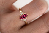 The Maren Ring | 1.3 CT Marquise Red/Pink Spinel - Lavender Creek Gems 