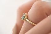 The Fiona 1 CT Round Blue Namibian Tourmaline Ring - Lavender Creek Gems 