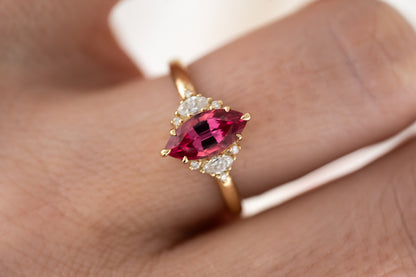 The Maren Ring | 1.3 CT Marquise Red/Pink Spinel