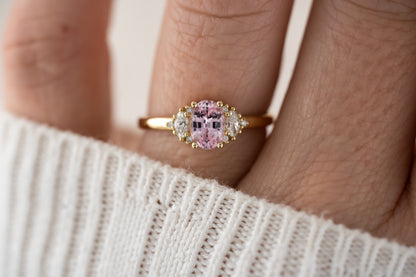 The Maren Ring | 0.85 CT Oval Light Pink Sapphire