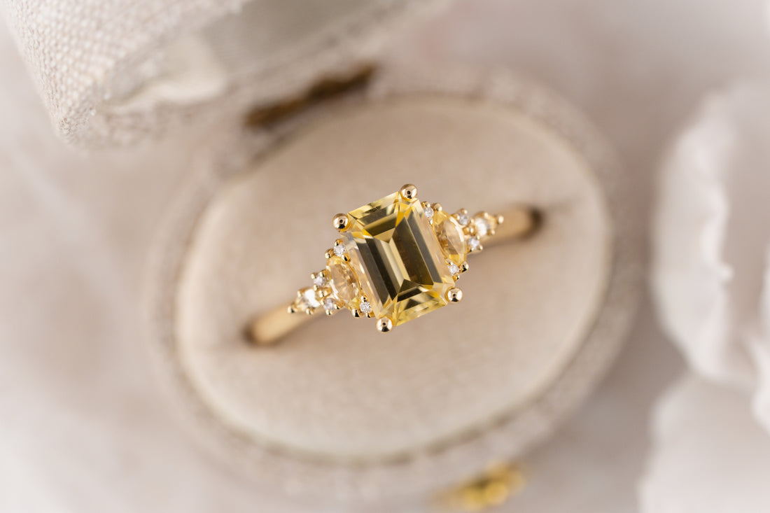 The Maeve Ring | 1.65 CT Emerald Cut Yellow Sapphire