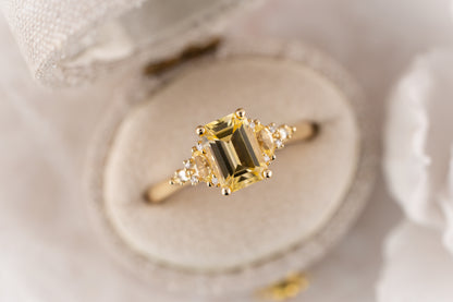 The Maeve Ring | 1.65 CT Emerald Cut Yellow Sapphire