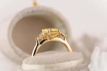 The Maeve Ring | 1.65 CT Emerald Cut Yellow Sapphire