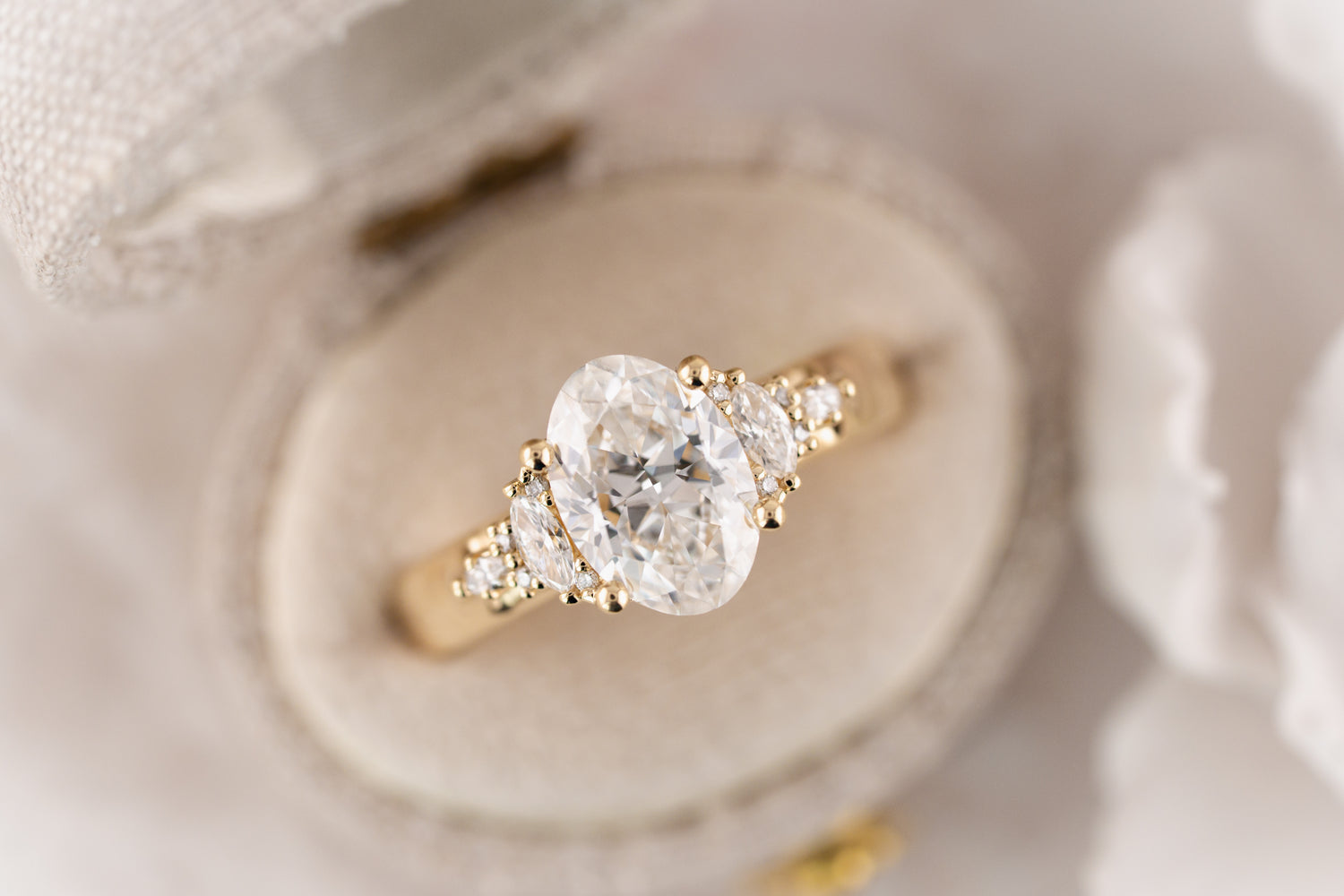 The Maeve Ring | 1.92 CT Oval Diamond - Wide Band