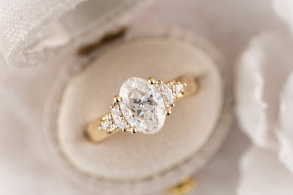 The Maeve Ring | 1.92 CT Oval Diamond - Wide Band