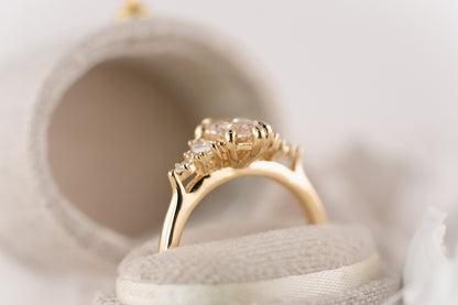 The Maeve Ring | 1.18 CT Marquise Champagne Diamond - Lavender Creek Gems 
