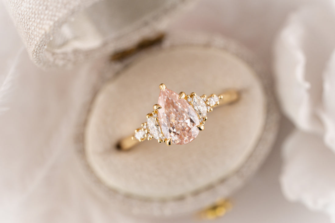 The Maeve Ring | 1.34 CT Pear Pink Diamond