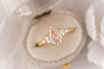 The Maeve Ring | 1.34 CT Pear Pink Diamond