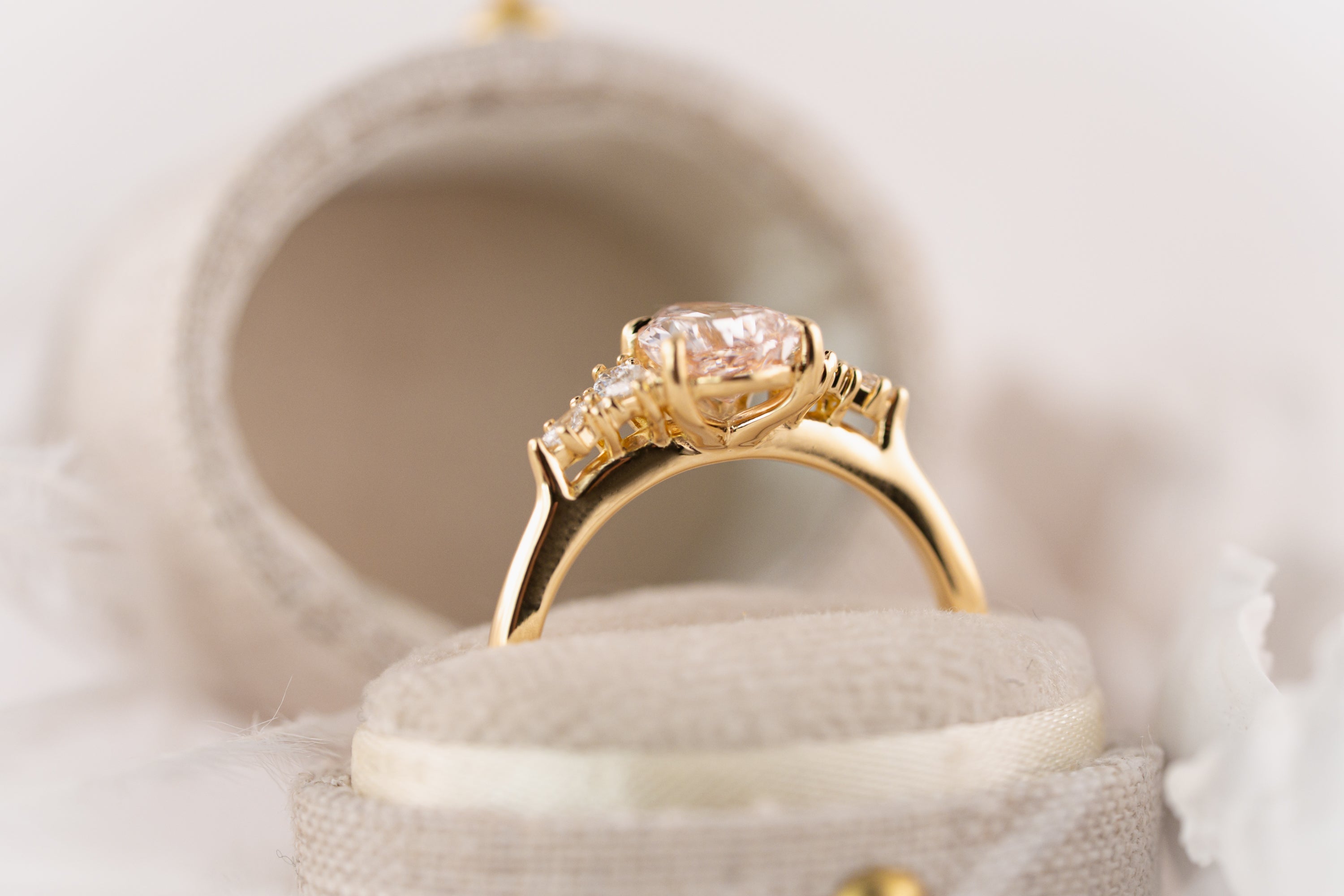 The Maeve Ring | 1.34 CT Pear Pink Diamond