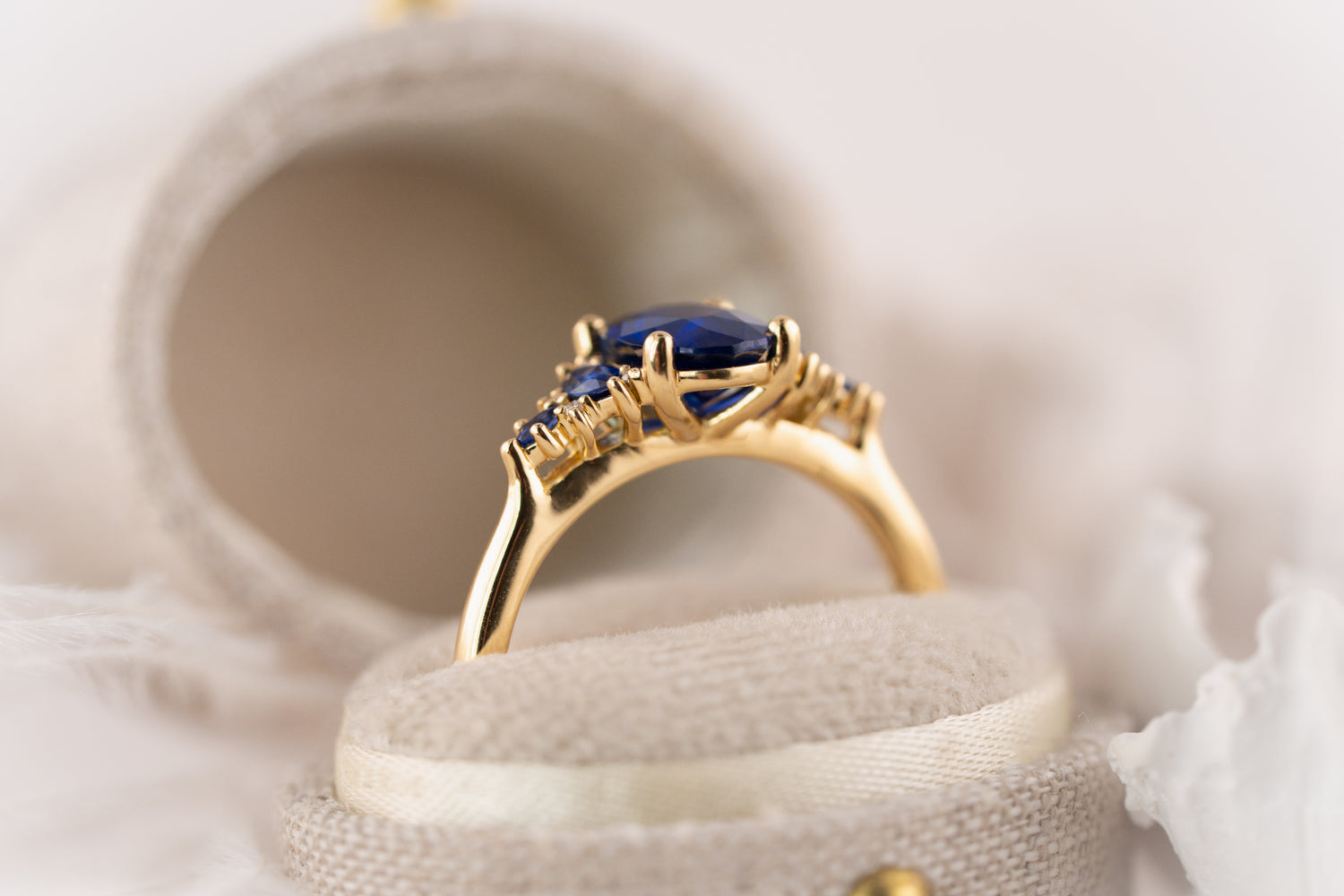 The Maeve Ring | 1.54 CT Oval Blue Sapphire - Lavender Creek Gems 