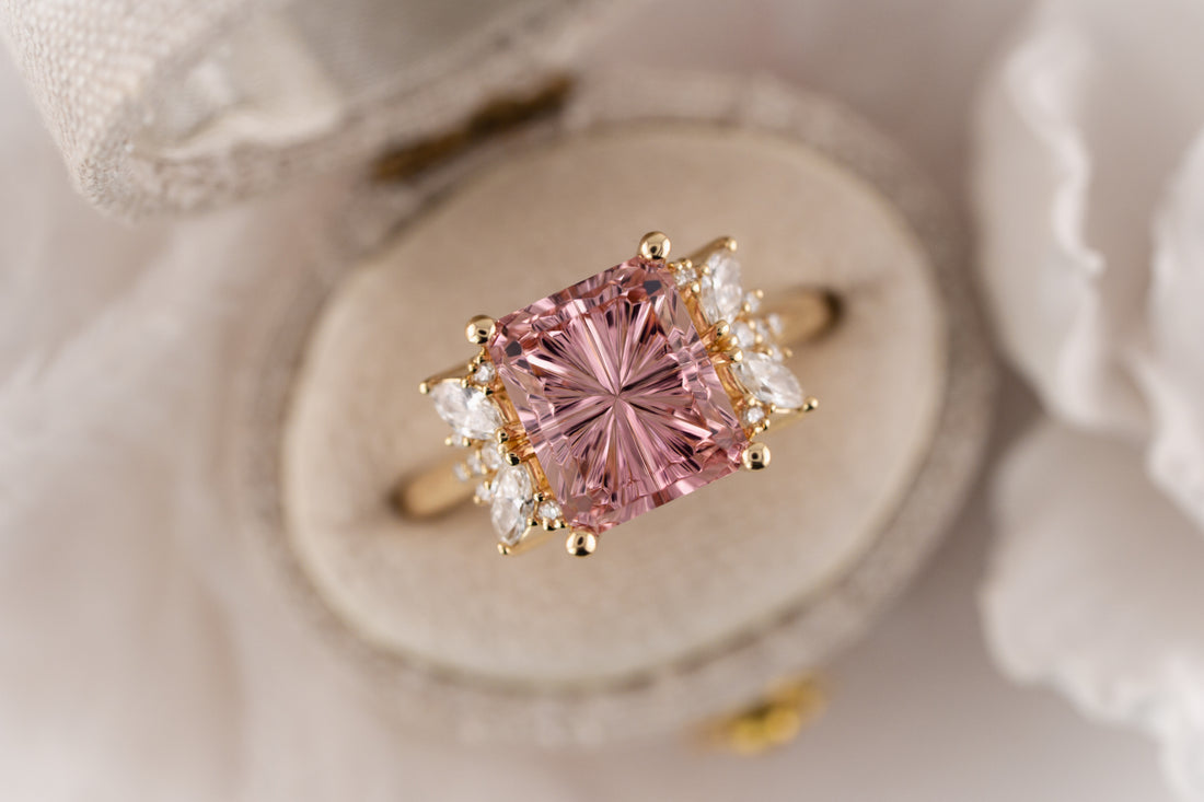The Reverie Ring | 3.9 CT Rectangular Starbrite™ Pink Tourmaline