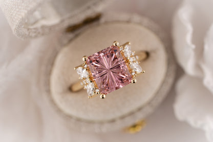 The Reverie Ring | 3.9 CT Rectangular Starbrite™ Pink Tourmaline
