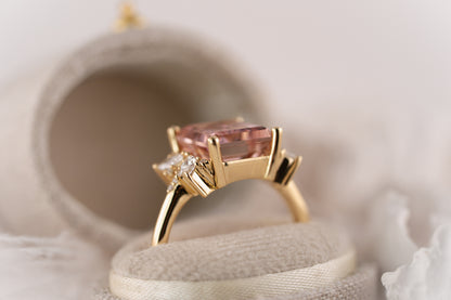 The Reverie Ring | 3.9 CT Rectangular Starbrite™ Pink Tourmaline